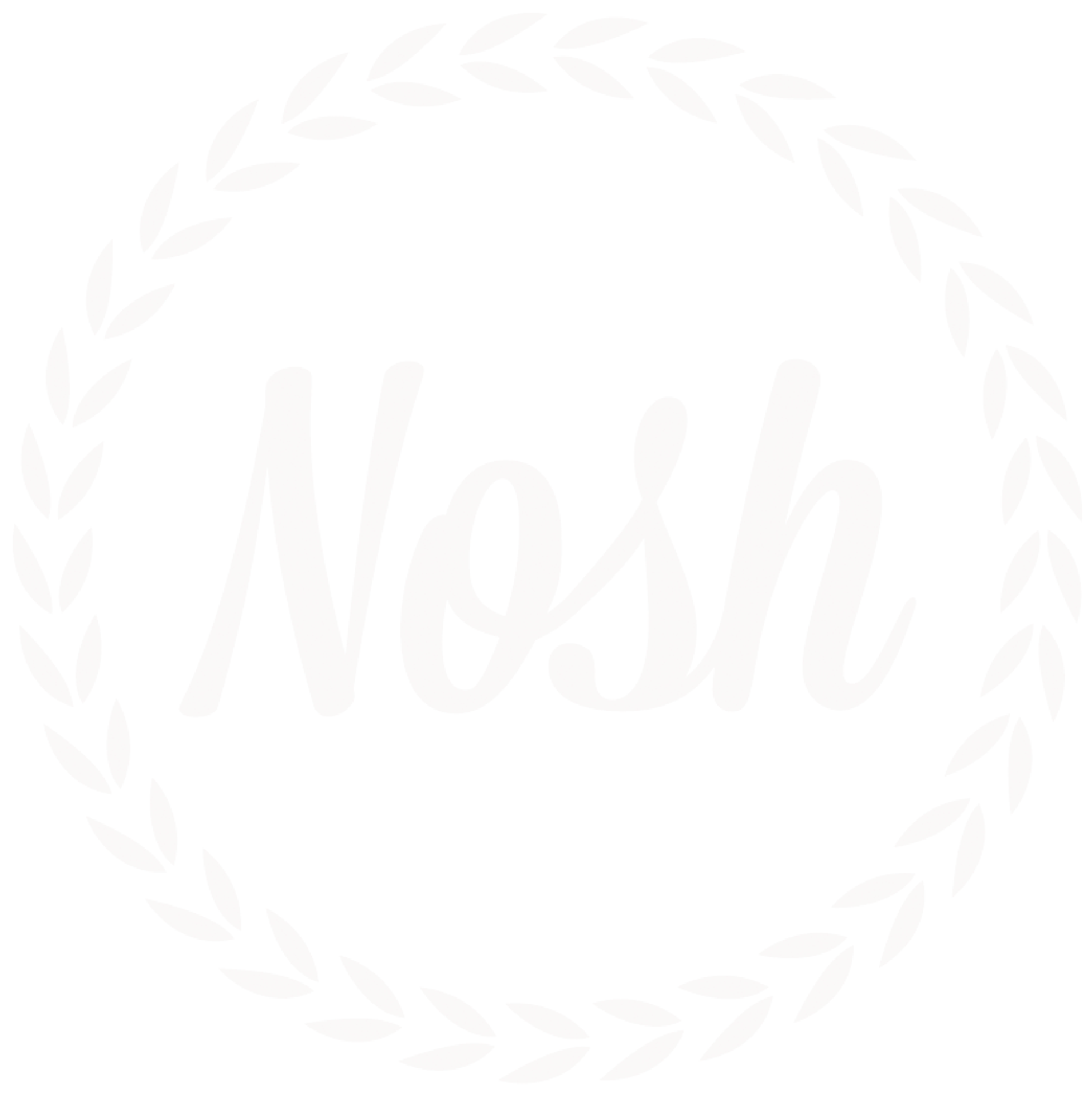 Nosh white logo